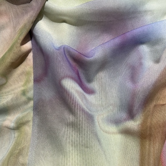 Green purple Tie dye tulle Zara summer dress - Picture 11 of 11